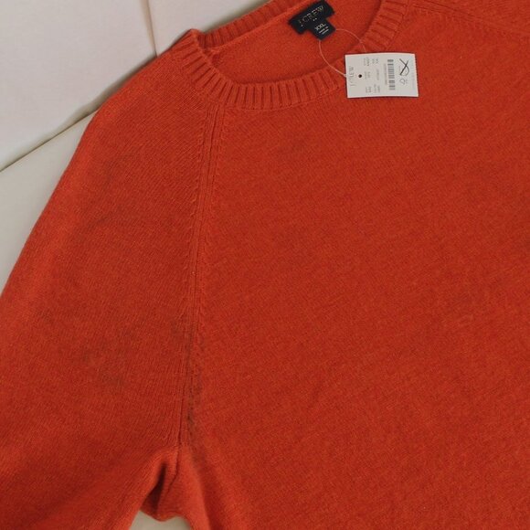 J crew Factory Crewneck Sweater In supersoft Wool Blend Rust New With/Defects - Picture 5 of 9
